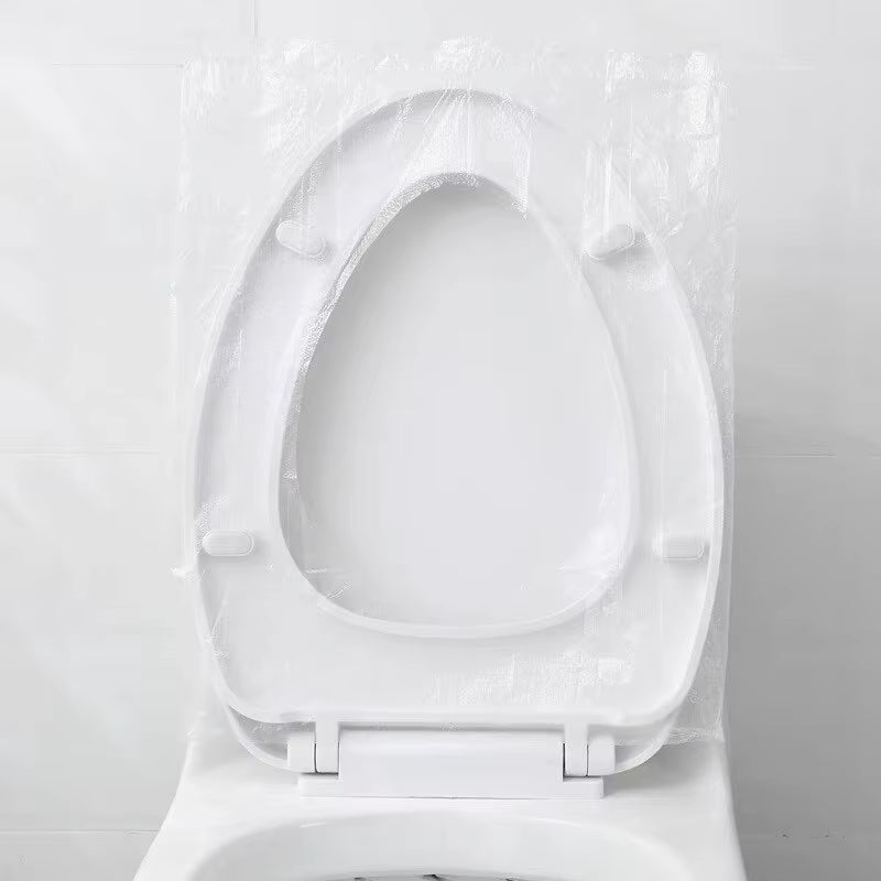 Stay Safe & Comfortable Anywhere-50-Pack Individually Wrapped Disposable Waterproof Toilet Covers-Non-Slip Protection, Anywhere You Go”