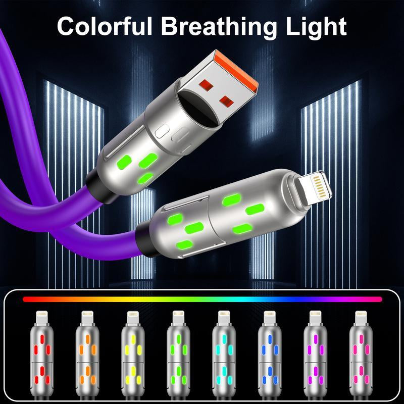 One Cable to Charge Them All — 6.6 ft 4-in-1 USB-C PD Cable with Lightning, USB-A, USB-C & Data Sync